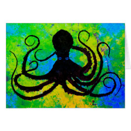 Blue-Eyed Miami Octopus - 7 x 5-inch Art Kaart