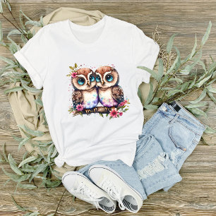 Blue Eyed Ownership on Floral Branch Graphic T-shirt