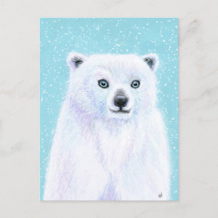 Blue Eyed Polar Beer Winter briefkaart