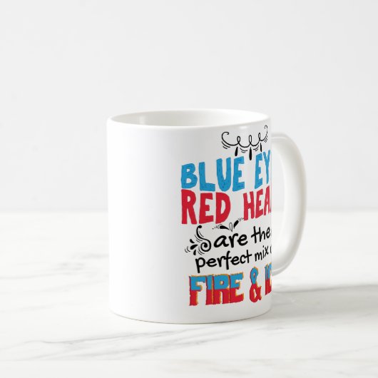 Blue Eyed Redhead Funny Coffee Mok Gifts (Voorkant rechts)