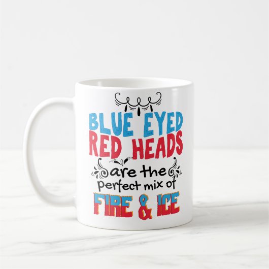 Blue Eyed Redhead Funny Coffee Mok Gifts (Links)