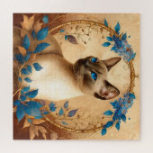 Blue Eyed Siamese Cat Jigzaag Puzzle Legpuzzel (Horizontaal)