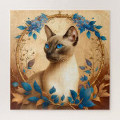 Blue Eyed Siamese Cat Jigzaag Puzzle Legpuzzel (Verticaal)