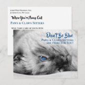 Blue Eyed Siamese Pet Sitter's Custom Briefkaart (Voorkant / Achterkant)