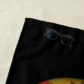 Blue Eyed Sugar Skull Zombie Beach Towel Strandlaken (In situ)