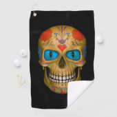 Blue Eyed Sugar Skull Zombie Undode Golf Towels Golfhanddoek (Insitu)