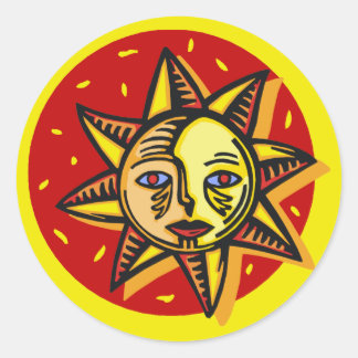 Blue Eyed Sun Ronde Sticker