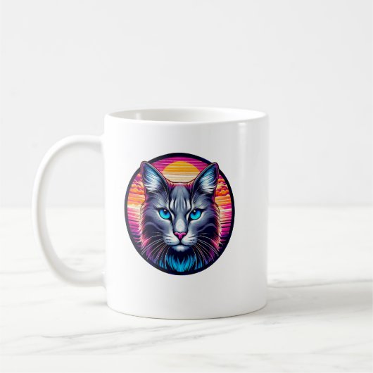 Blue-Eyed Sunrise Cat Coffee Mug Koffiemok (Links)