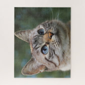 Blue Eyed Tabby Cat Jigzaag Puzzle Legpuzzel (Verticaal)