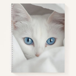 Blue-Eyed White Cat Notebook Notitieboek