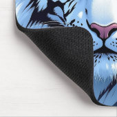 Blue eyed White Tiger Ai Art Muismat (Hoek)