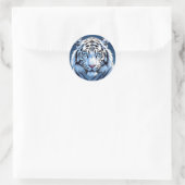 Blue eyed White Tiger Ronde Sticker (Tas)