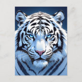 Blue eyed White Tiger | Saying hi Briefkaart (Voorkant)