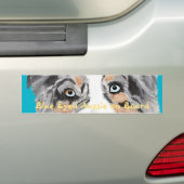 Blue Eyes Aussie aan boord Bumpersticker (Op auto)