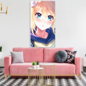 Blue Eyes Canvas Afdruk (Insitu (Woonkamer))