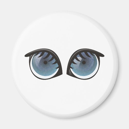 Blue Eyes-Cartoon Magneet (Voorkant)