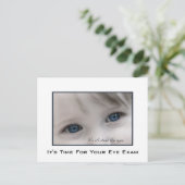 Blue Eyes Eye Exam Appointinder Briefkaart (Staand voorkant)