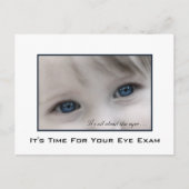 Blue Eyes Eye Exam Appointinder Briefkaart (Voorkant)