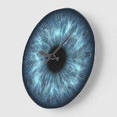 Blue eyes iris eyeball wall clock grote klok (Hoek)