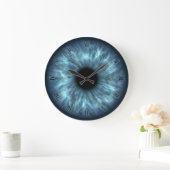 Blue eyes iris eyeball wall clock grote klok (Huis)