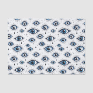 Blue Eyes Pattern Moderne Abstracte Decoupage Tissuepapier