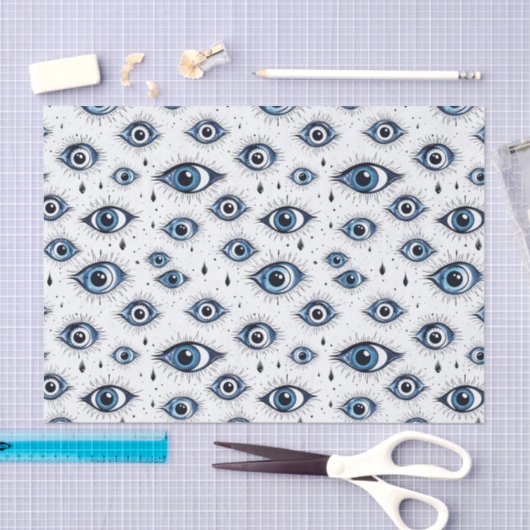 Blue Eyes Pattern Moderne Abstracte Decoupage Tissuepapier (Craft)