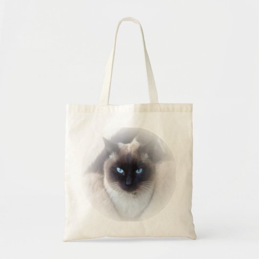 Blue eyes siamese cat tote bag (Voorkant)