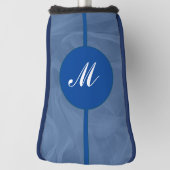 Blue Fabric Textured print monogram putter Golfheadcover (Draai 90)