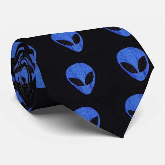 Blue Face Alien-Stropdas Stropdas (Opgerold)
