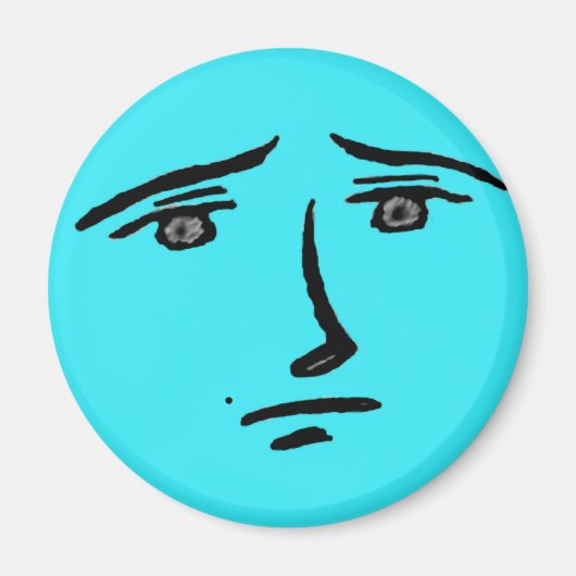 Blue Face Anime Magneet (Voorkant)