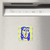 Blue Face Meisje Magneet (Insitu (Vaatwasser))