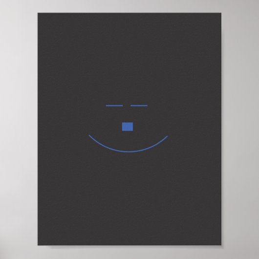 Blue Face Smile Poster (Voorkant)