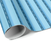 blue faded stripes with dots cadeaupapier (Rol Hoek)