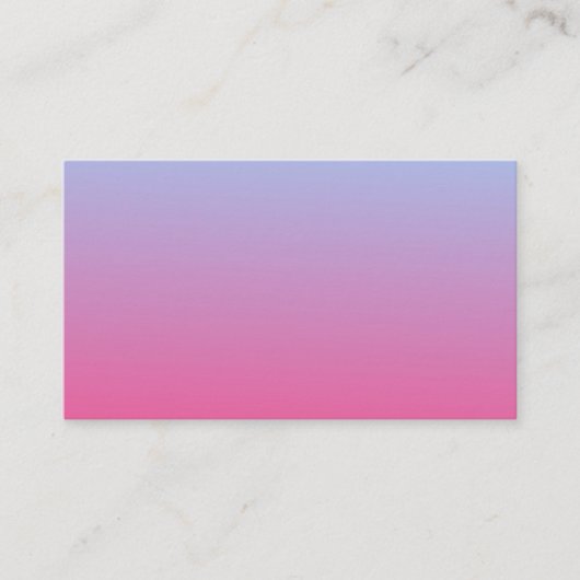 Blue Fades to Pink Visitekaartje (Voorkant)