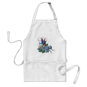 Blue Fae on Blue Flowers Design 1 Standaard Schort