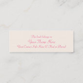 Blue Faerie Bladwijzer Mini Visitekaartje (Achterkant)