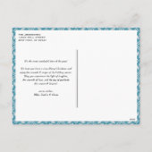 Blue Fair Isle Winter Knit Pattern Foto van Kerstm Feestdagenkaart (Achterkant)