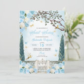 Blue Fairy betoverde tuin zoet zestien Kaart (Staand voorkant)