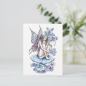 Blue Fairy Briefkaart (Staand voorkant)