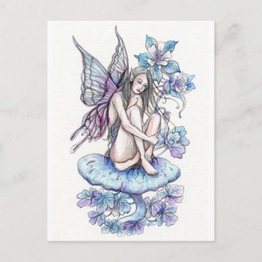 Blue Fairy Briefkaart (Voorkant)