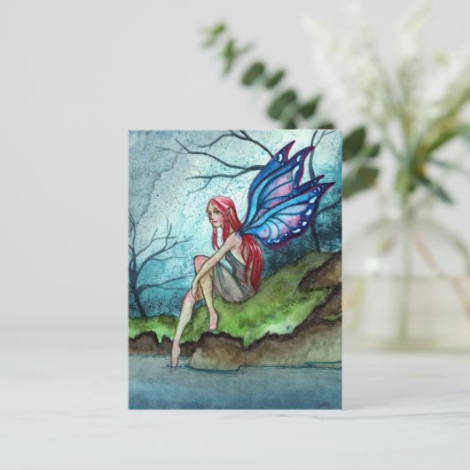 Blue Fairy Briefkaart (Staand voorkant)