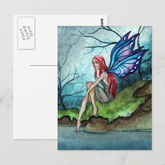 Blue Fairy Briefkaart (Voorkant / Achterkant)