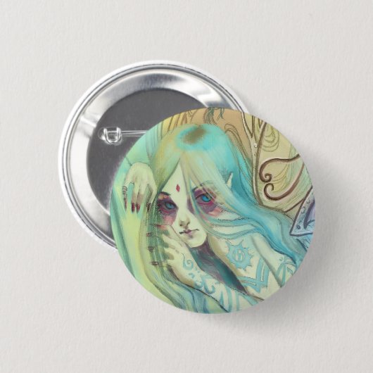Blue Fairy Button (Voorkant /achterkant)
