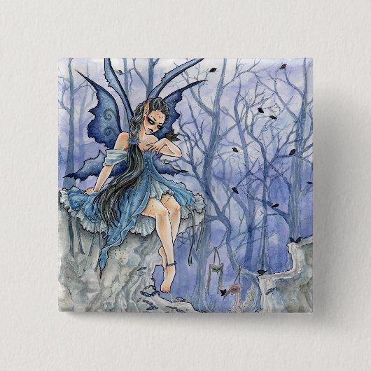 Blue Fairy Button Pin (Voorkant)