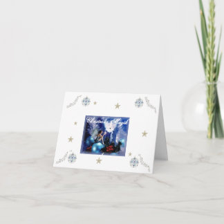 Blue Fairy Christmas Feestdagen Kaart