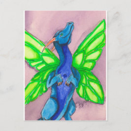 Blue Fairy Dragon Briefkaart