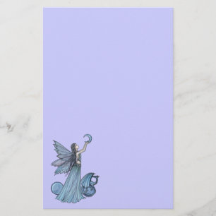 Blue Fairy & Dragon Briefpapier beroemd gemaakt do