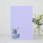 Blue Fairy & Dragon Briefpapier beroemd gemaakt do (Staand voorkant)
