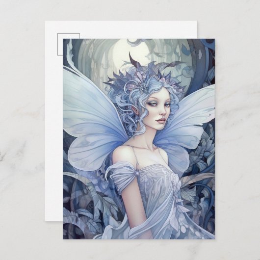 Blue Fairy Fantasy Art Briefkaart (Voorkant / Achterkant)