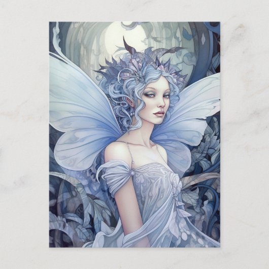 Blue Fairy Fantasy Art Briefkaart (Voorkant)